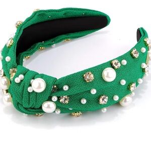 NEW Emerald Green Bejeweled Headband